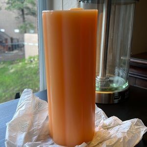 PartyLite scalloped pillar 7”